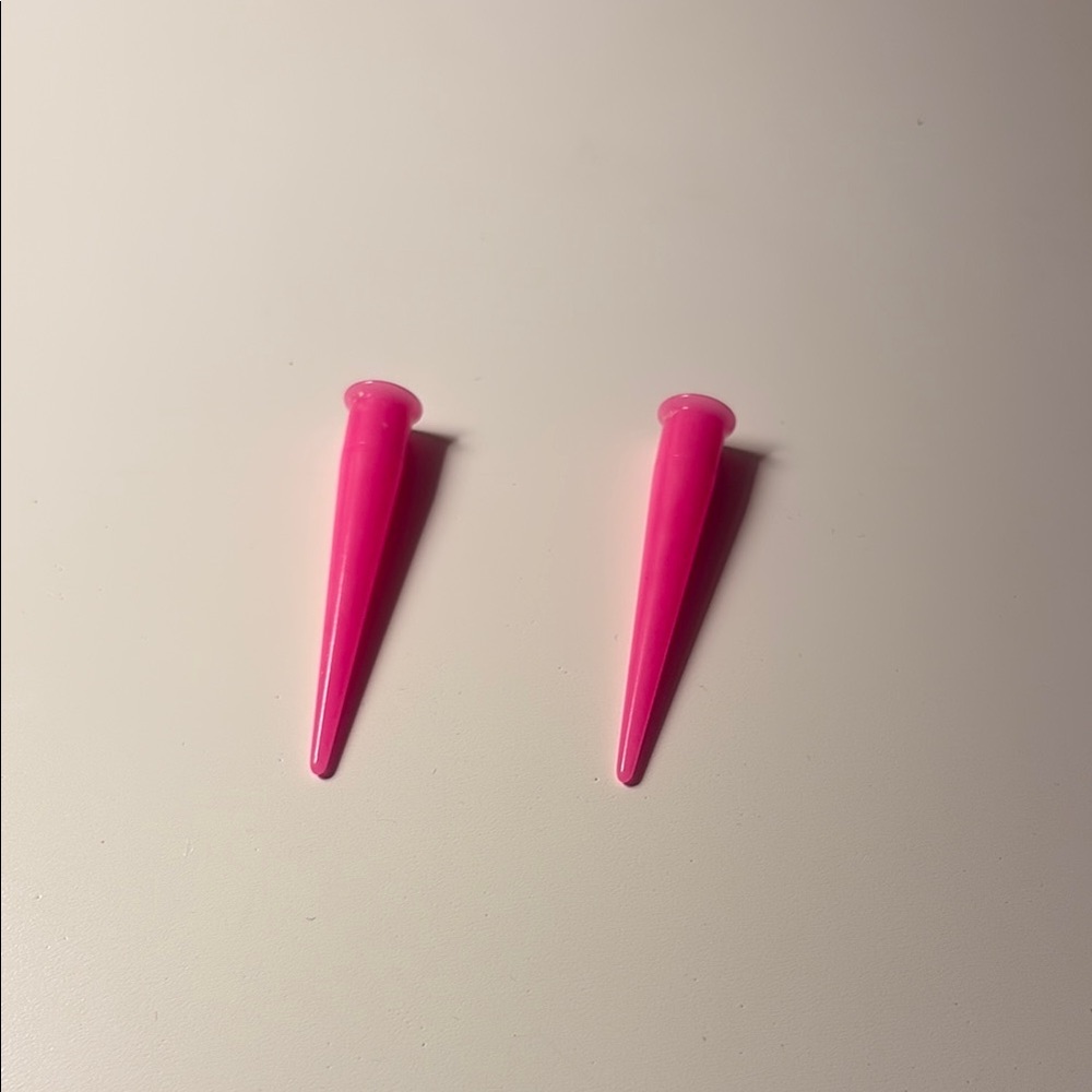 Pink Tapered Ear Gauges